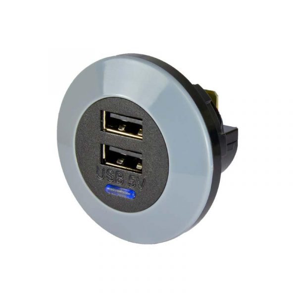 Azimutusb Cargador USB Doble Plano